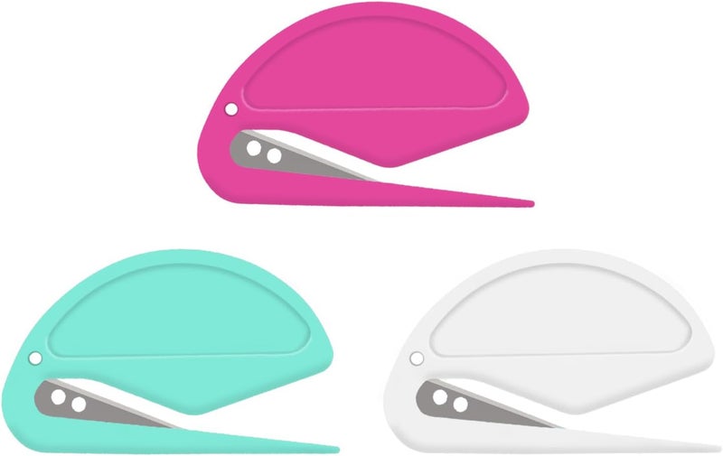ZONICE 3 Pack Letter Opener Envelope Slitter – Envelope Opener with Safety Concealed Sharp Blade Neatly Opened Without Damage.Mail Opener for Women Men,Office Worker,Graduate Students,Home,Office,Postal - Image 1